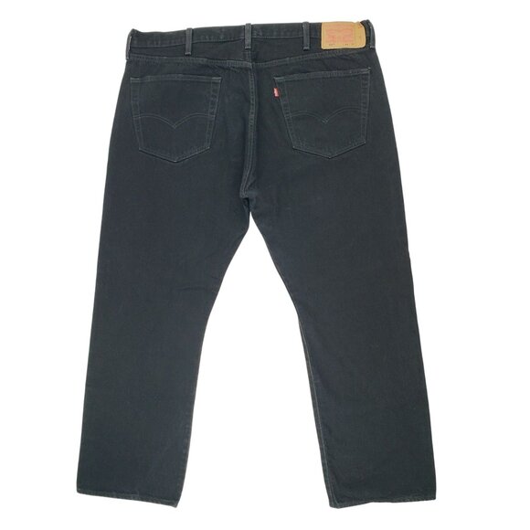 Levi's 501 Jeans Men Size 44X30 Black Denim Button Fly Cotton Straight NWOT - Picture 1 of 10